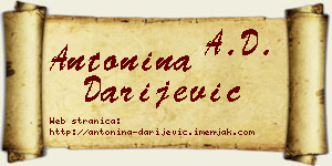 Antonina Darijević vizit kartica